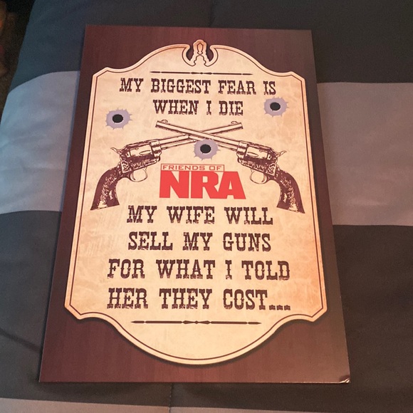 Friends of NRA funny honor man cave sign Home & Garage Decor - Picture 4 of 4
